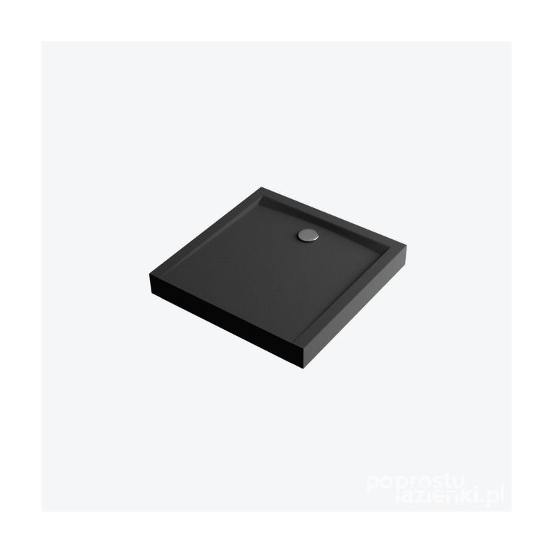 Brodzik kwadratowy 100x100 Forma Compact X czarny mat Excellent (BREX.1402.100.100.BLC)