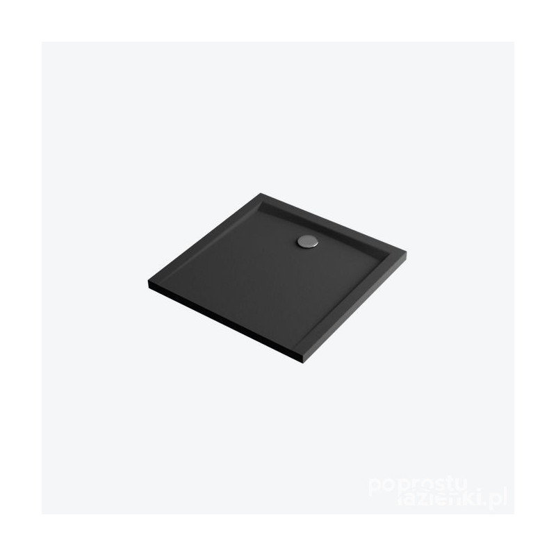 Brodzik kwadratowy 80x80 Forma X czarny mat Excellent (BREX.1402.080.080.BLN)