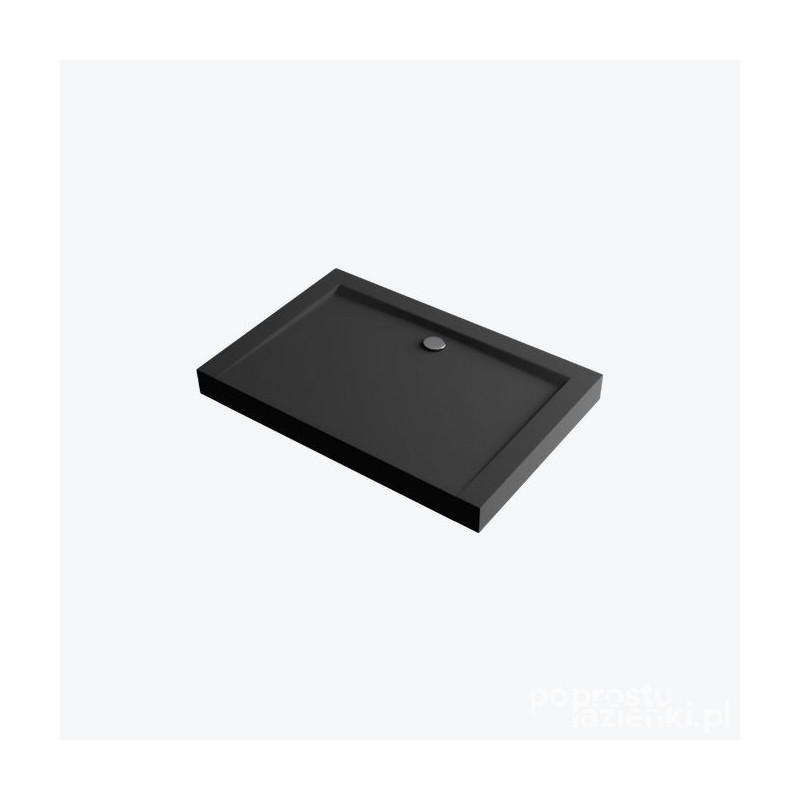 Brodzik prostokątny 140x90 Forma Compact X czarny mat Excellent (BREX.1403.140.090.BLC)