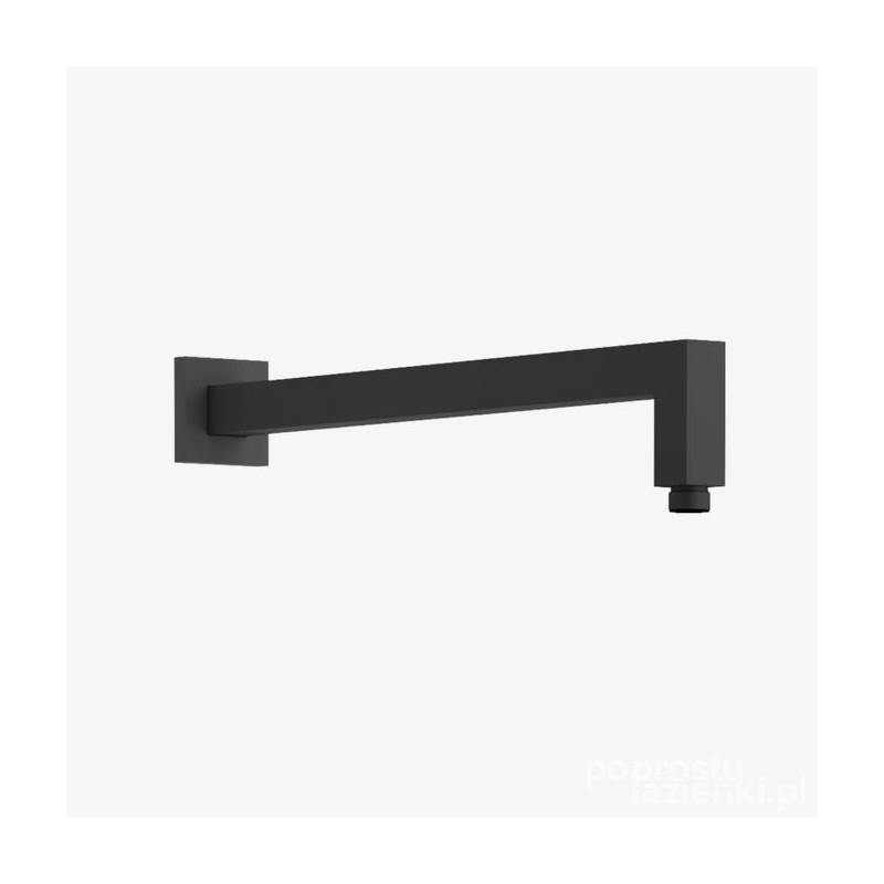Ramię prysznicowe ścienne 40 cm kwadratowe czarny mat Excellent (AREX.3142BL)