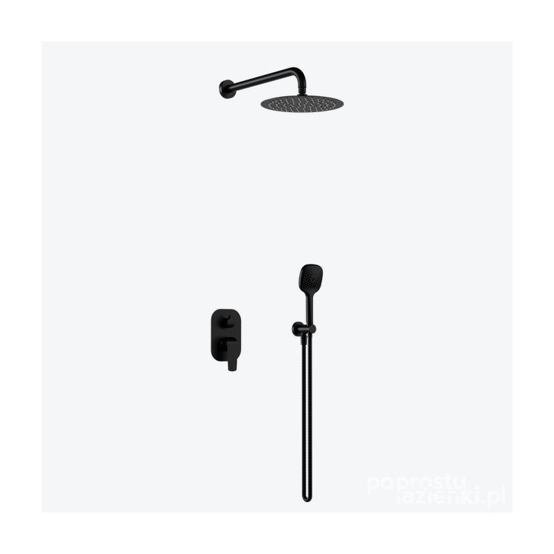 Zestaw prysznicowy podtynkowy czarny Soft Clever 2.0 Excellent (AREX.SET.4145BS)