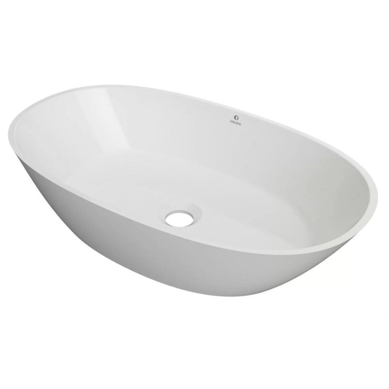 Umywalka nablatowa 60 z marmuru biały mat Ibiza Inbalia (WBOC00014C00M110I)