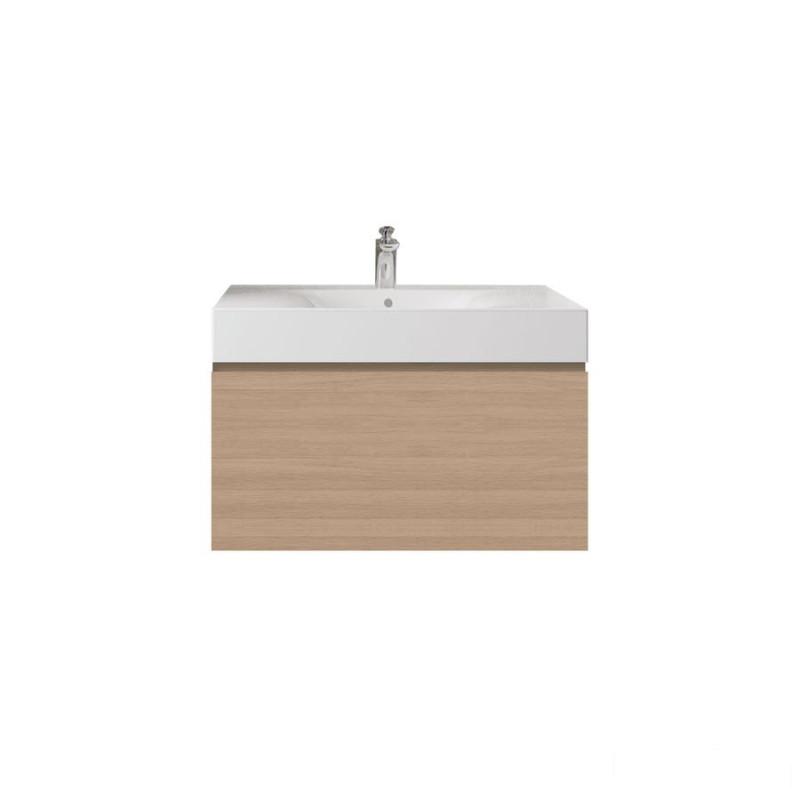 Zestaw des umywalka z otworem & szafka uno joy podumywalkowa podwieszana 80 scandinavian oak Joy RAK Ceramics (undefined)