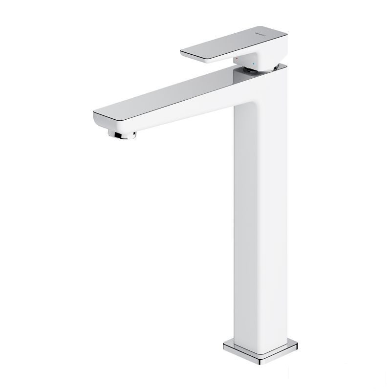 Bateria umywalkowa wysoka chrom/biały Parma Omnires (PM7412CRB)