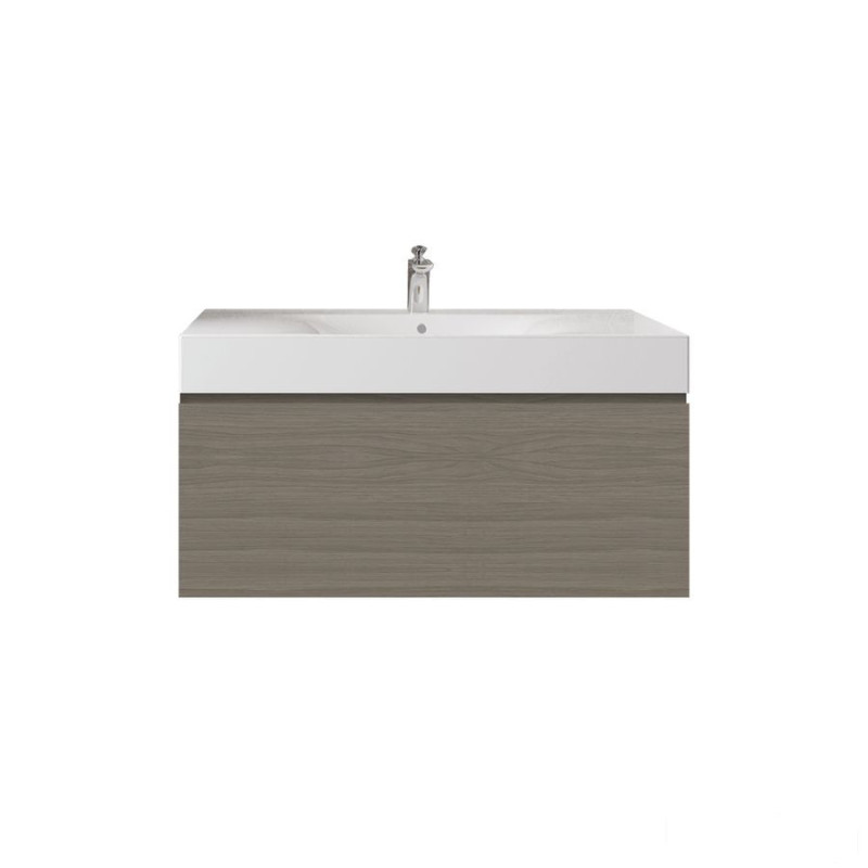 Zestaw des umywalka z otworem & szafka uno joy podumywalkowa podwieszana 100 grey elm Joy RAK Ceramics (undefined)