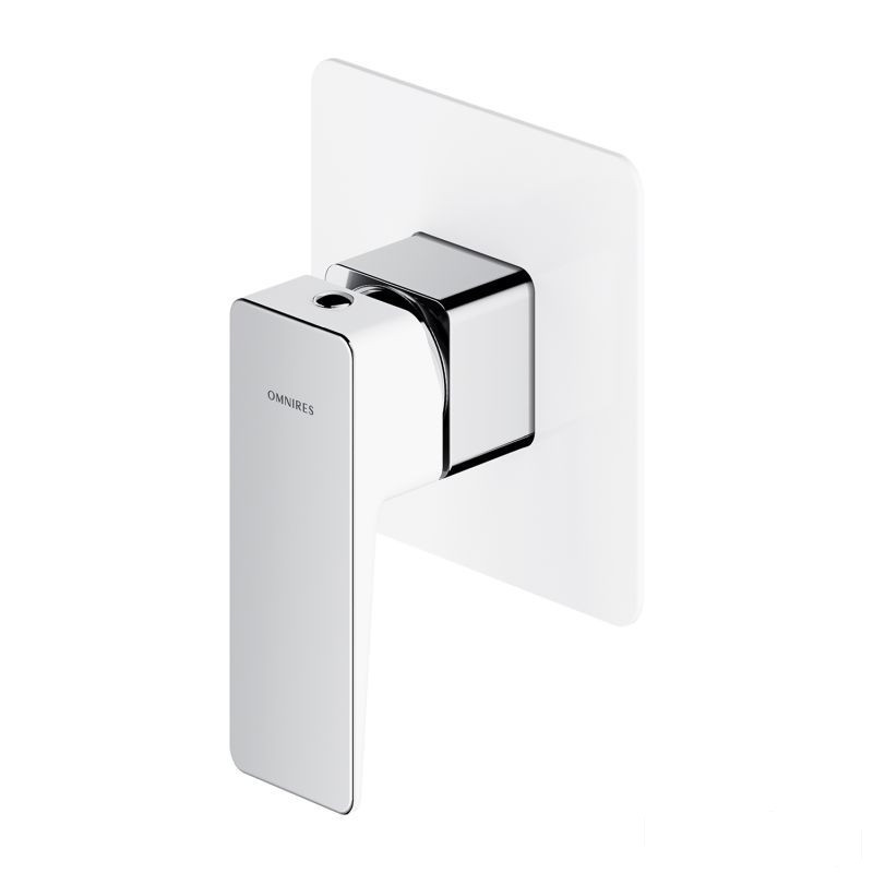 Bateria prysznicowa podtynkowa chrom/biały Parma Omnires (PM7445CRB)