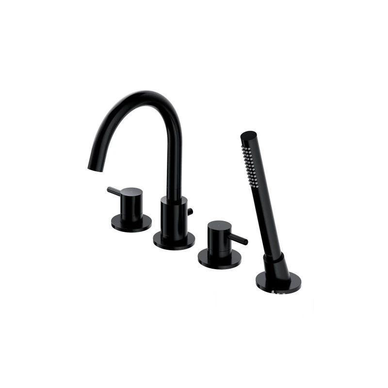 Bateria wannowa 4-otworowa Y czarny Omnires (Y1232BL)