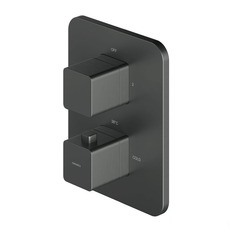 Bateria prysznicowo-wannowa podtynkowa grafit Parma Omnires (PM7436GR)