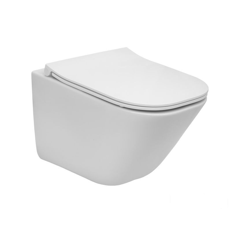 Miska WC podwieszana Rimless Square Compacto z deską wolnoopadającą SLIM Roca (A34H473000)