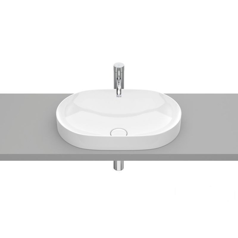 Umywalka blatowa 55 cienkościenna Round FINECERAMIC Inspira Roca (A327527000)