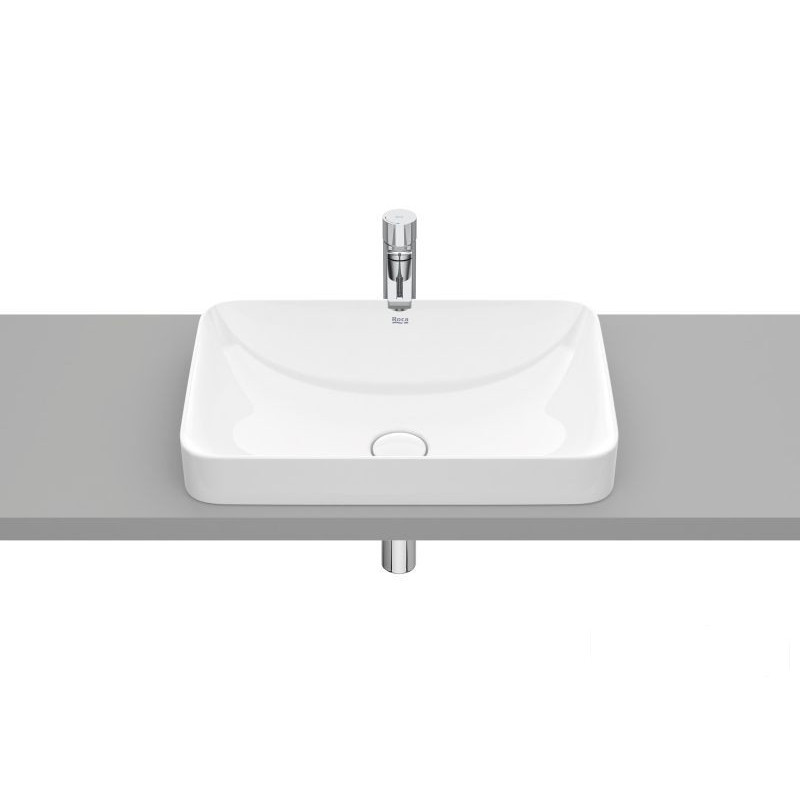 Umywalka blatowa 55 cienkościenna Square FINECERAMIC Inspira Roca (A327534000)