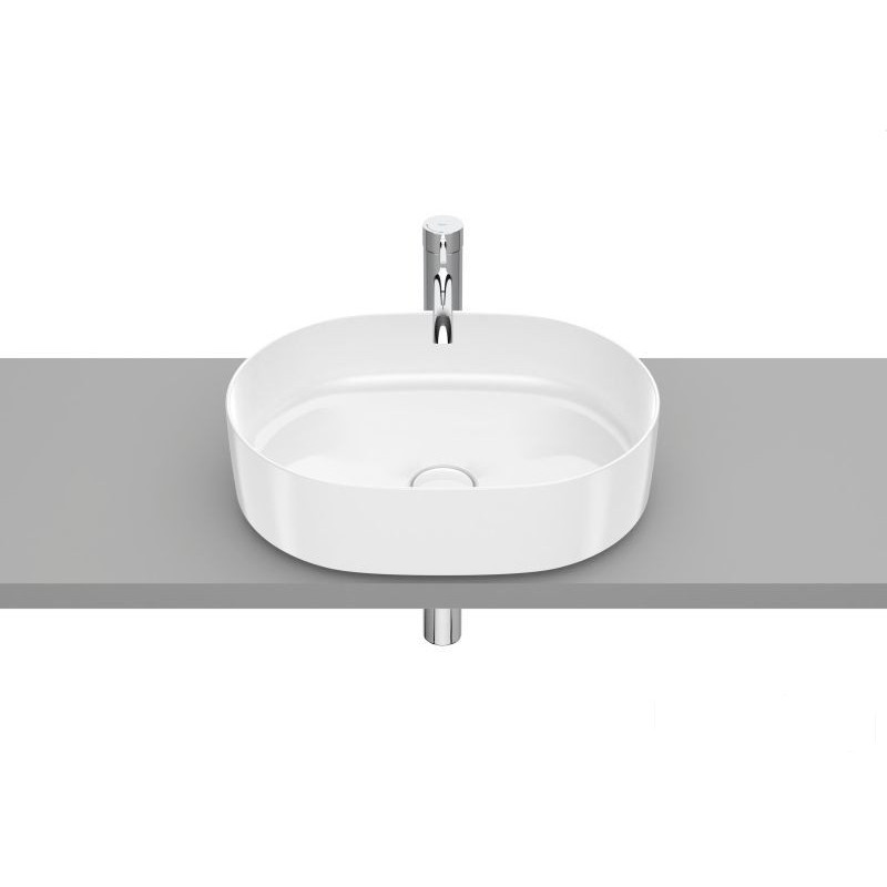 Umywalka nablatowa 50 cienkościenna Round FINECERAMIC Inspira Roca (A327520000)