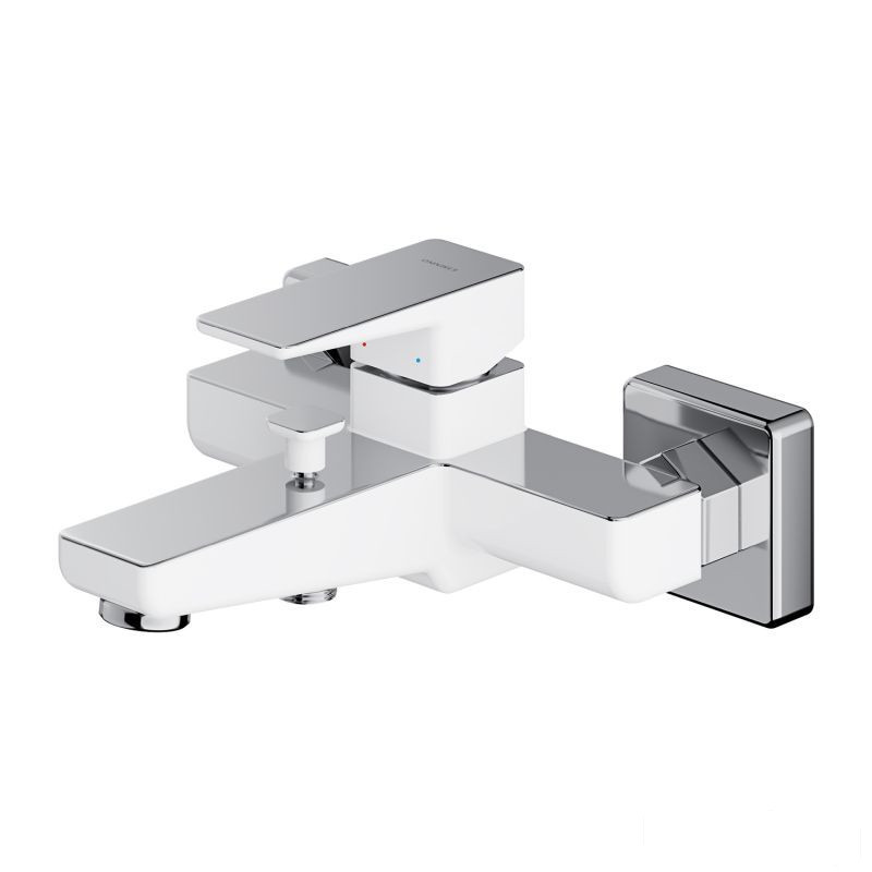 Bateria wannowa natynkowa chrom/biały Parma Omnires (PM7430CRB)
