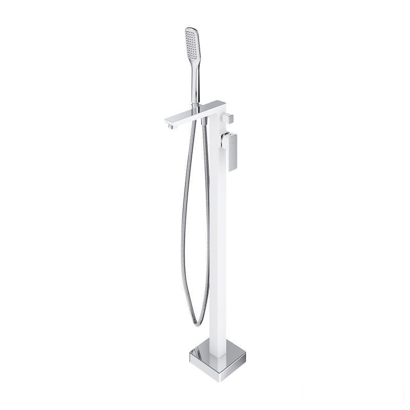 Bateria wannowa wolnostojaca chrom/biały Parma Omnires (PM7433CRB)