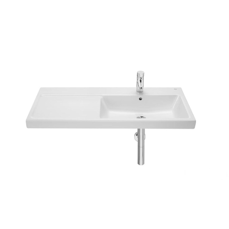 Umywalka ścienna asymetryczna 100 x 46 cm prawa Gap Roca (A3270ME000)