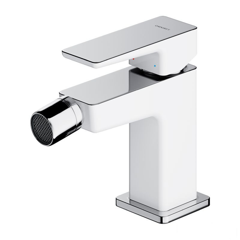 Bateria bidetowa chrom/biały Parma Omnires (PM7420CRB)