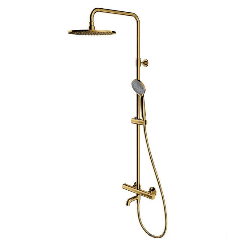 Termostatyczny system wannowy natynkowy Y złoty Omnires (Y1234ALGL)