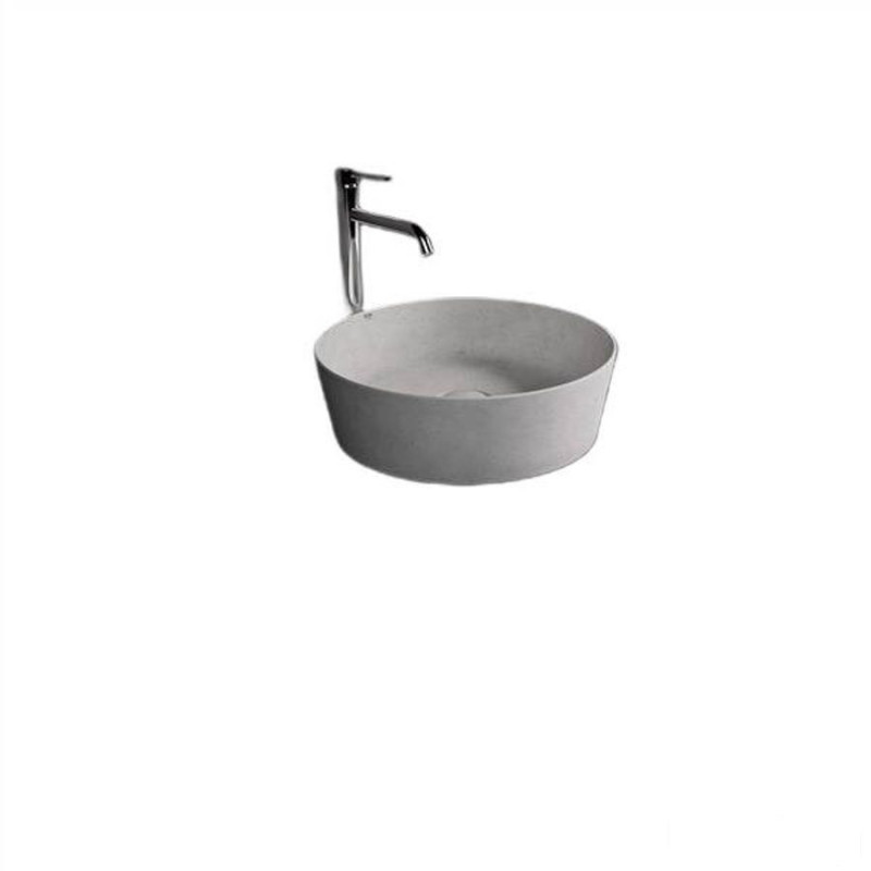 Rak ceramics skin umywalka slim nablatowa okrągła  42 cm white concrete - efekt kamienia Rak-skin RAK Ceramics (SKICT4200627A)