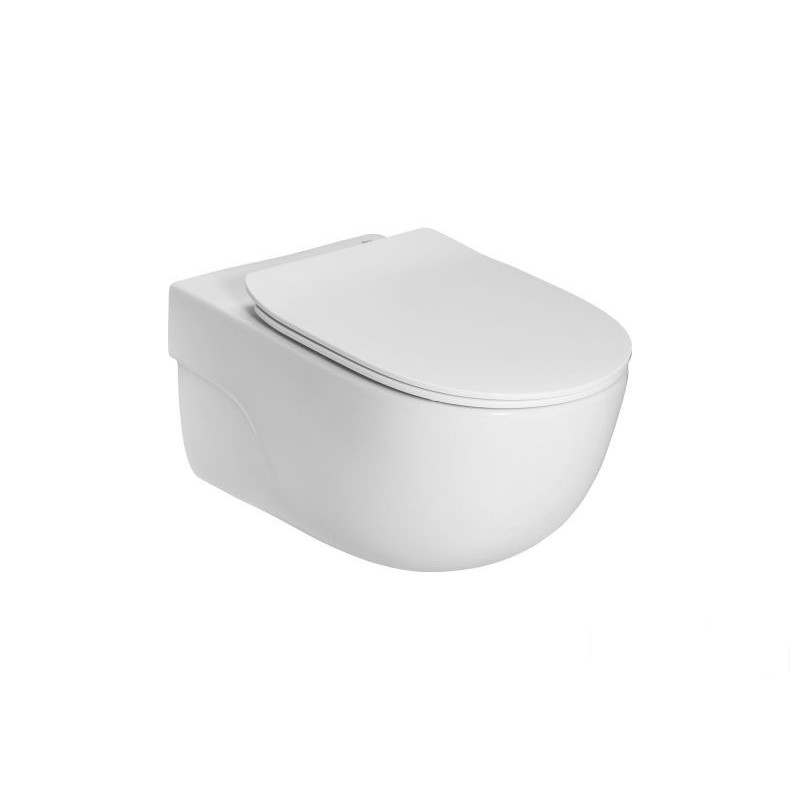 Miska WC podwieszana Rimless z deską wolnoopadającą SLIM (zestaw) Roca (A34H240000)