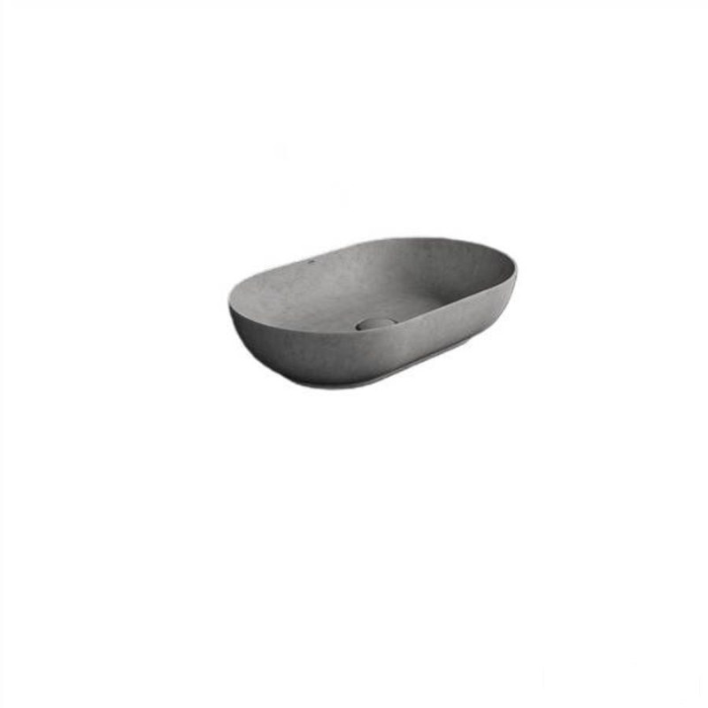 Rak ceramics skin umywalka slim nablatowa owalna 55x35 cm grey concrete - efekt kamienia Rak-skin RAK Ceramics (SKICT5500628A)