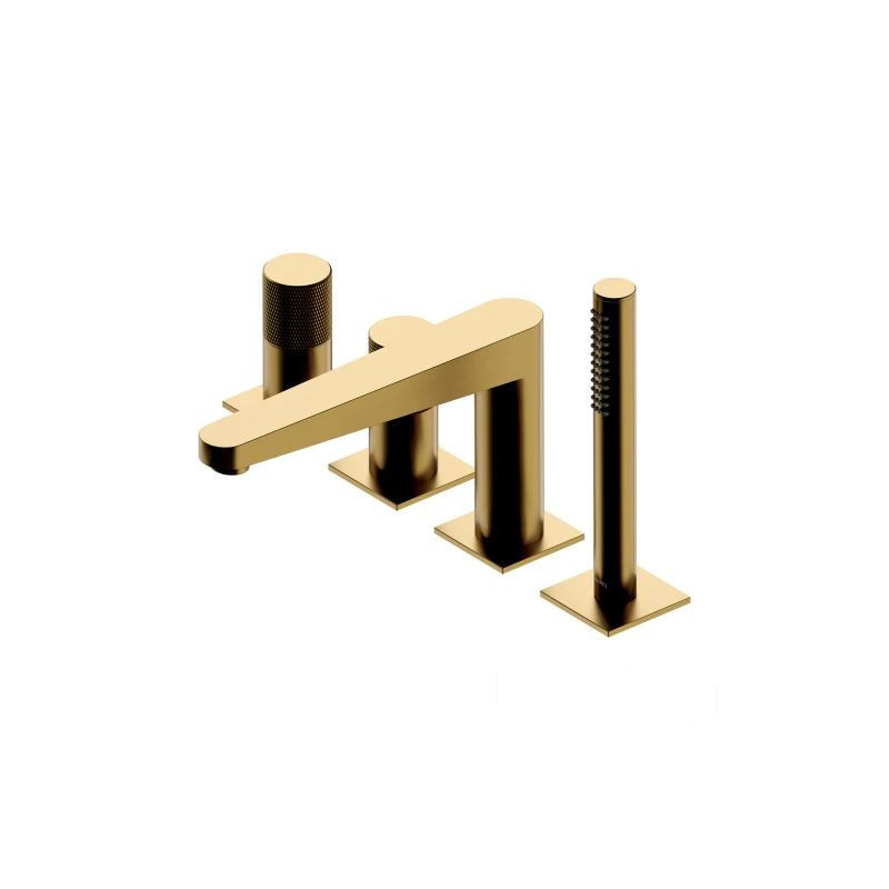 Bateria wannowa 4-otworowa Contour złoto szczotkowane Omnires (CT8032GLB)