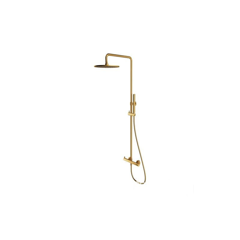 System prysznicowy natynkowy Y złoto szczotkowane Omnires (Y1244MGLB)