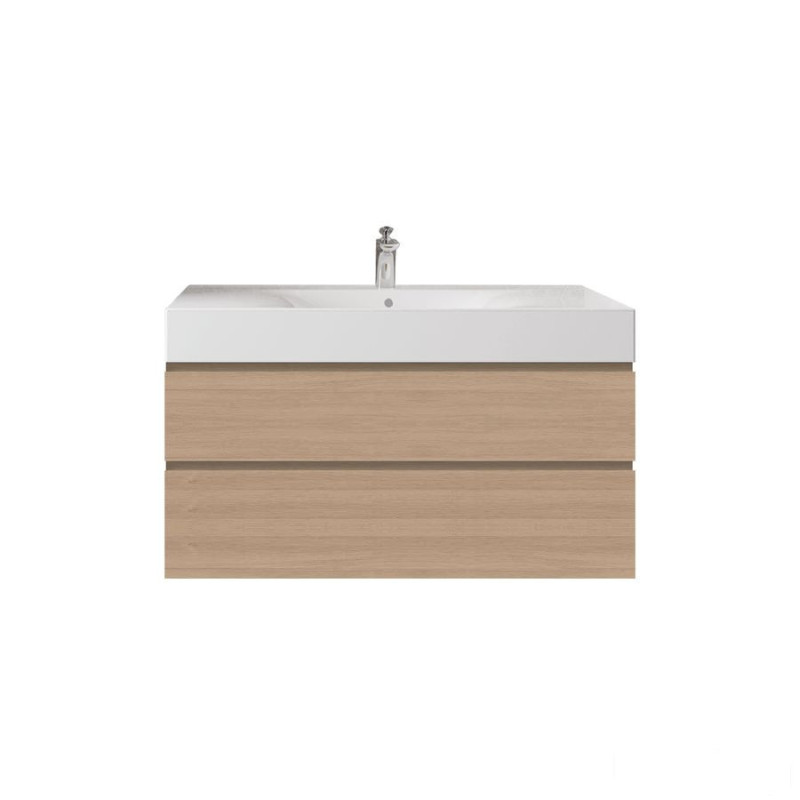 Zestaw des umywalka z otworem & szafka joy podumywalkowa podwieszana 100 scandinavian oak Joy RAK Ceramics (undefined)