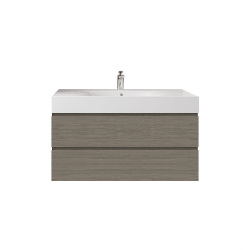 Zestaw des umywalka z otworem & szafka joy podumywalkowa podwieszana 100 grey elm Joy RAK Ceramics (undefined)