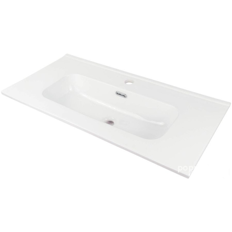 Umywalka ceramiczna wpuszczana w blat - 80 cm Tubo Deante (CTU 6U8M)