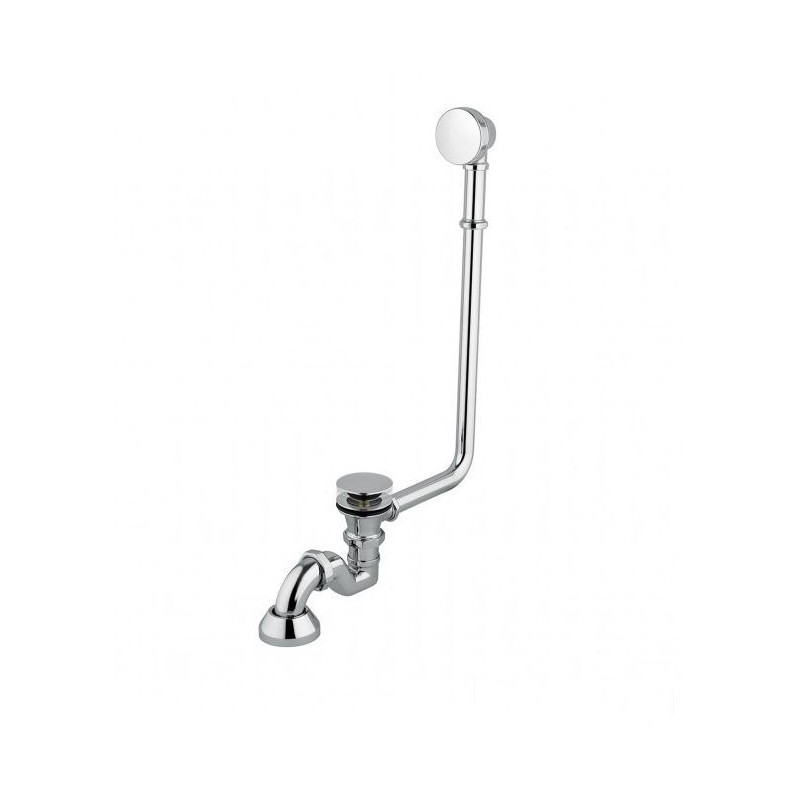 Syfon klik klak z przelewem Otylia Retro chrom Besco (SW-PRZ-CHR)