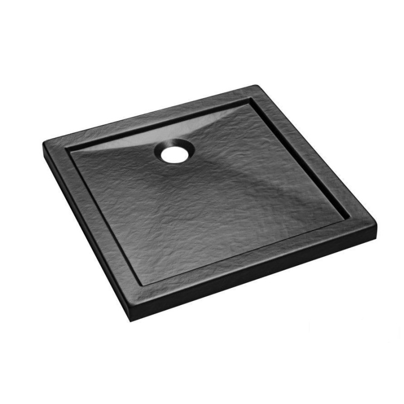 Brodzik kwadratowy 80 Aquarius Slimline Stone Effect Besco (BAA-80-K-CN)