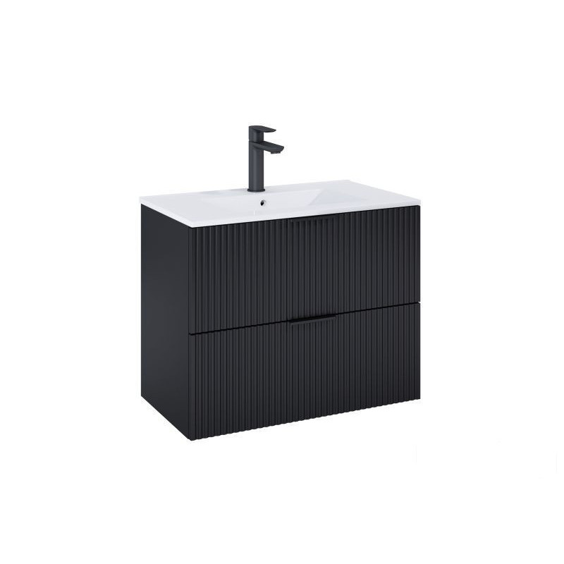 Szafka 80 cm podumywalkowa wisząca czarny mat Reef Roca (A857955532)