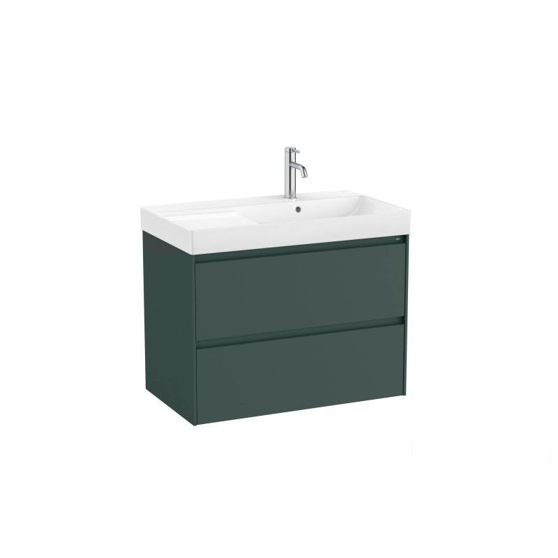 Szafka z umywalką 80 cm ciemny zielony mat Ona Roca (A851690513)