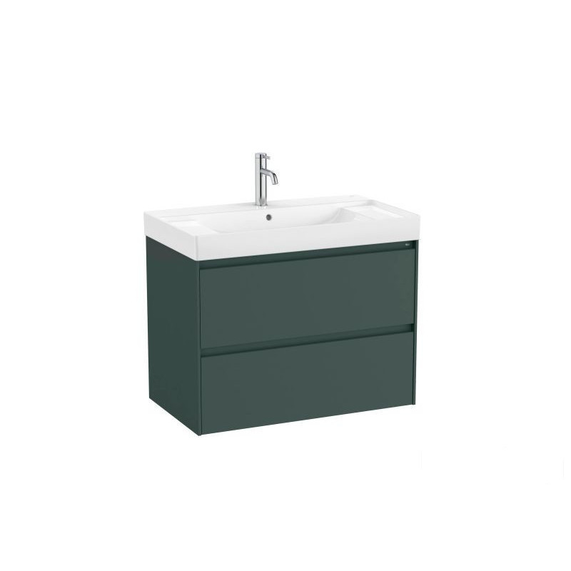 Szafka z umywalką 80 cm ciemny zielony mat Ona Roca (A851691513)