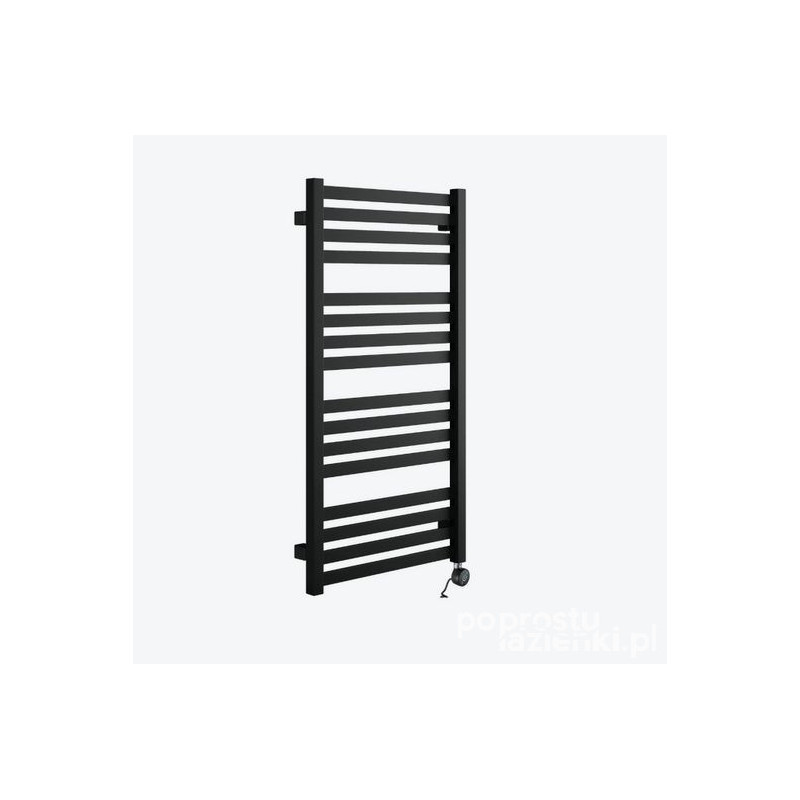 Grzejnik łazienkowy elektryczny 96x50 cm Horos czarny (GREX.HO96.SET.BL)
