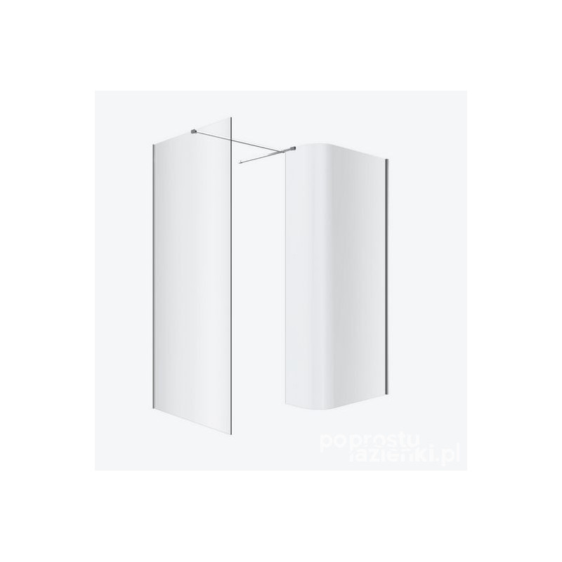 Kabina prysznicowa walk-in 90x83 Vidoq chrom Excellent (KAEX.1507.K.0900.0830.CR)