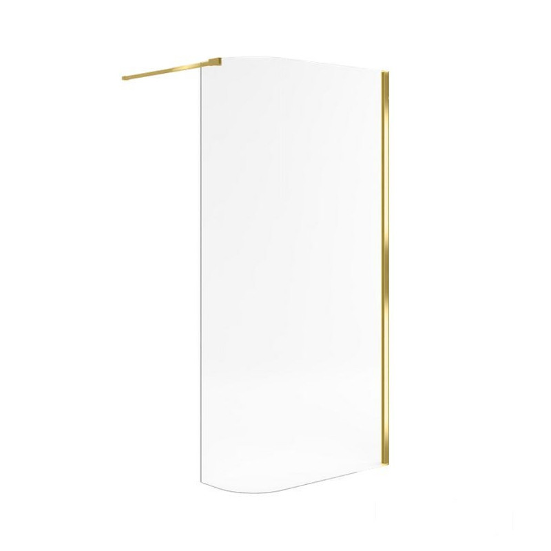 Ścianka prysznicowa gięta walk-in 93x200 cm Vidoq złoty połysk Excellent (KAEX.1507.930.LP.GL)