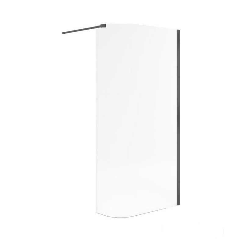 Ścianka prysznicowa gięta walk-in 93x200cm Vidoq czarny mat Excellent (KAEX.1507.930.LP.BL)