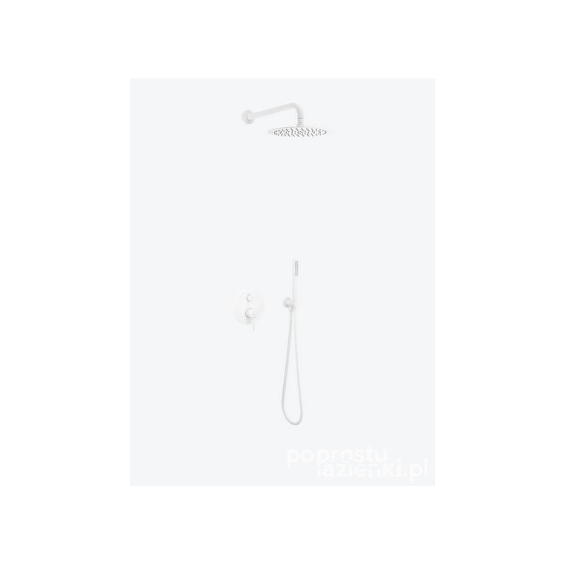 Zestaw prysznicowo-wannowy podtynkowy, 3 funkcje PI biały mat Excellent (AREX.SET.1247WH)