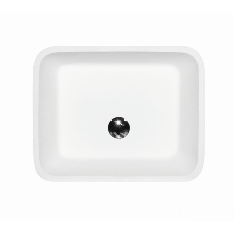 Umywalka nablatowa Assos Matt biała Besco (UMMB-A-NB)