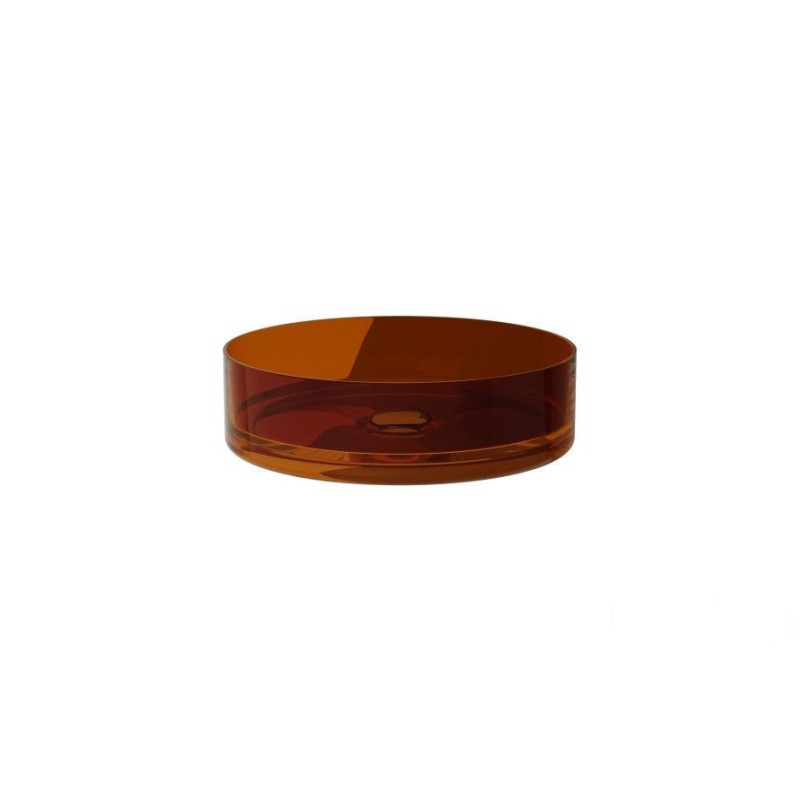 Umywalka nablatowa Enya Earth Rust + maskownica czarny mat Besco (UME-36-ERB)