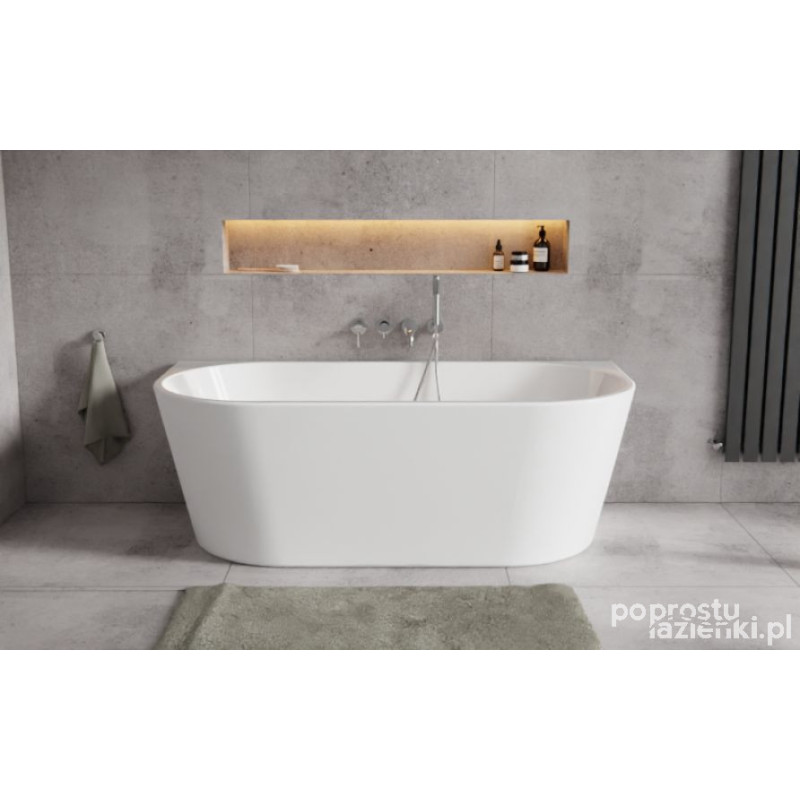 Wanna wolnostojąca Vica New 150x80 z odpływem klik-klak Besco (WAS-150VNGO)