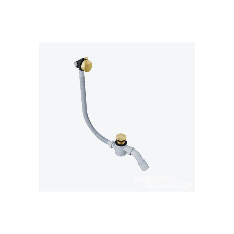 Syfon wannowy z przelewm i napełnieniem złoto szczotkowane Hover Excellent (ARIN.3410GB)