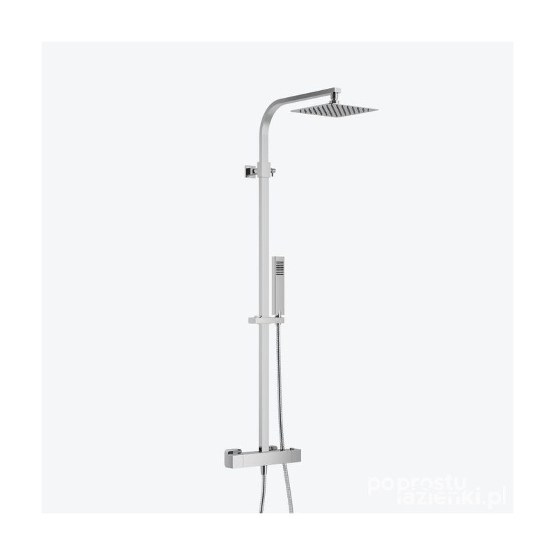Zestaw prysznicowy termostatyczny Rain Termo Square Excellent (ARAC.SY.108CR)