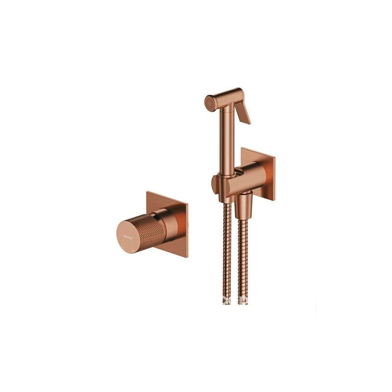 System bidetowy podtynkowy Contour miedź szczotkowana Omnires (SYSCTBI1CPB)