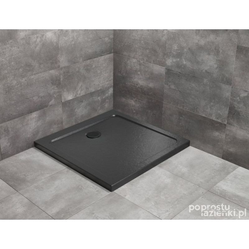 Brodzik kwadratowy 80x80 Doros C Stone Black Radaway (SDRC8080-01-54S)