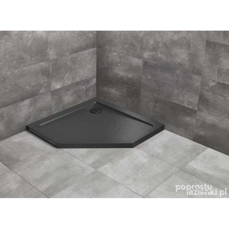 Brodzik pięciokątny 100x100 Doros PT Stone Black Radaway (SDRPT1010-01-54S)