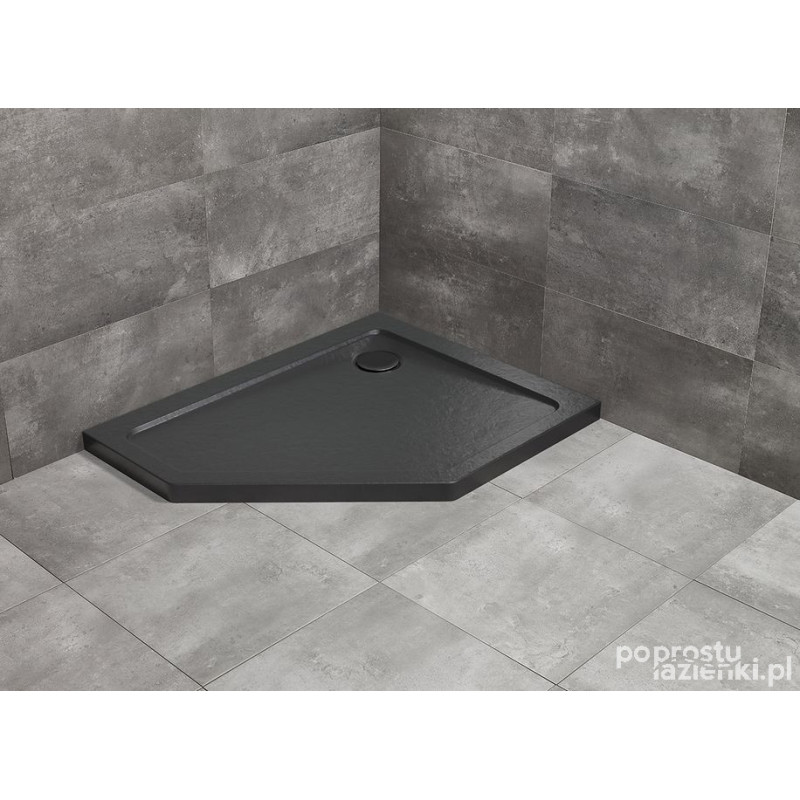 Brodzik pięciokątny 100x90 Doros PT E Prawy Stone Black Radaway (SDRPT1090-01-54SR)