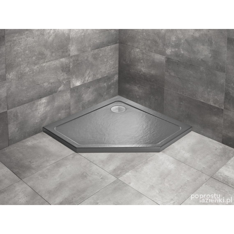 Brodzik pięciokątny 90x90 Doros PT Stone antracytowy Radaway (SDRPT9090-01-64S)
