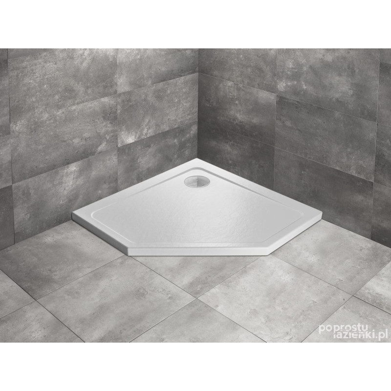 Brodzik pięciokątny 90x90 Doros PT Stone biały Radaway (SDRPT9090-01-04S)